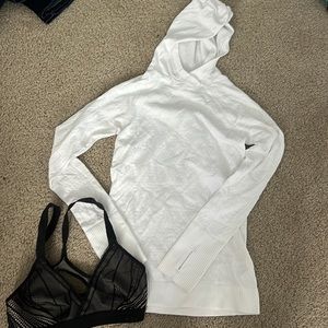 Lululemon discontinued long sleeve shirt with hood, lululemon bra with pattern